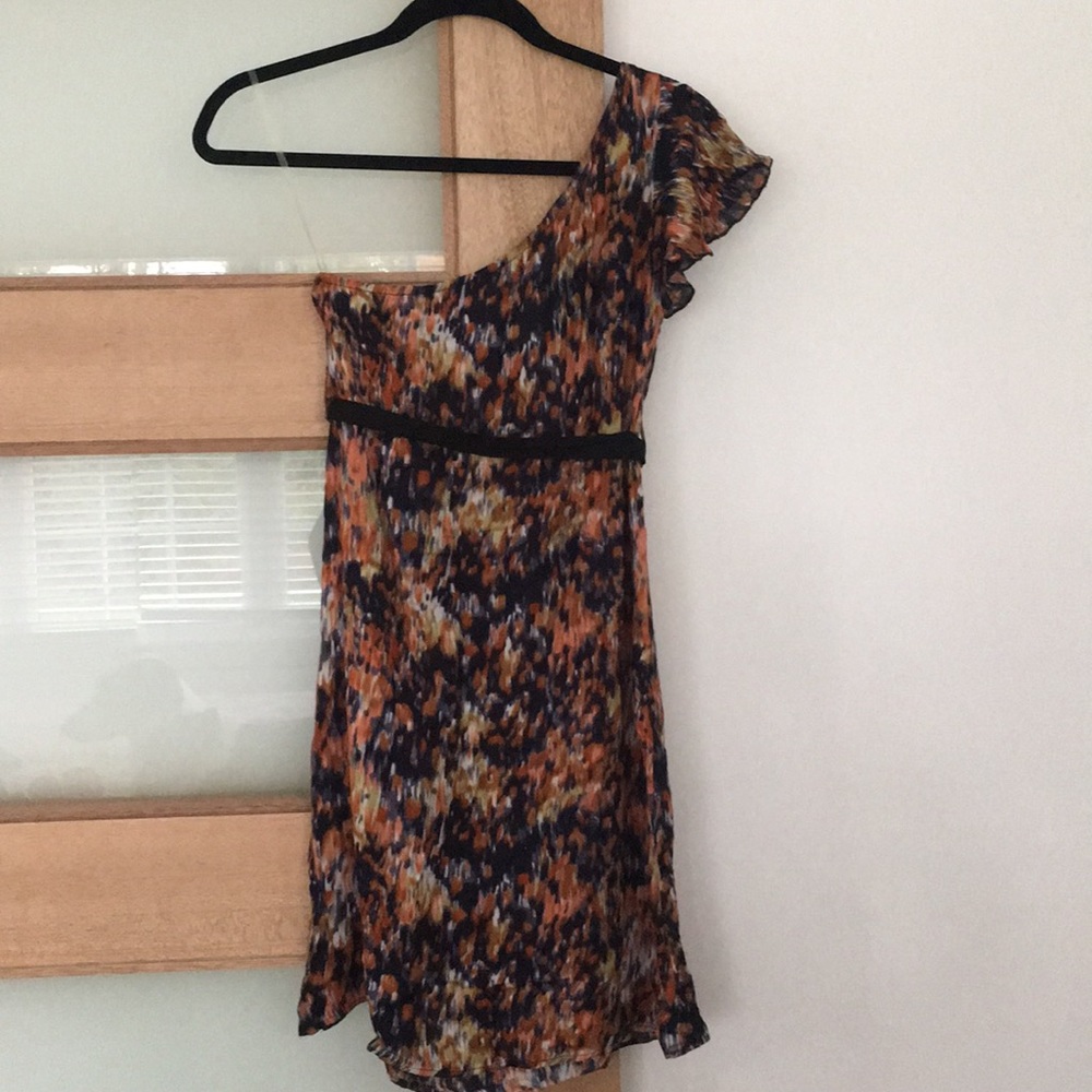 Francesca’s one shoulder tunic/dress. Multicolor